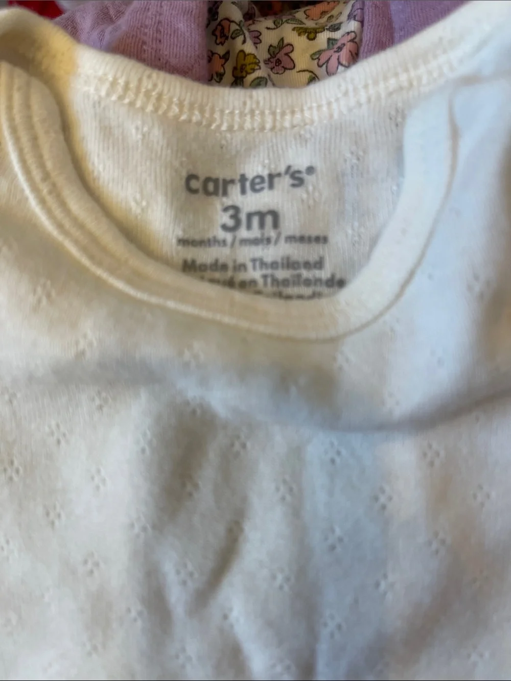 Carter's White Eyelet Bodysuit with Matching Leggings & Jacket